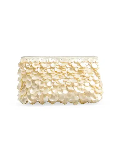Simkhai Women's Reese Shell-Embellished Leather Clutch | Thumbnail 1 Simkhai Women's Reese Shell-Embellished Leather Clutch | Thumbnail 1