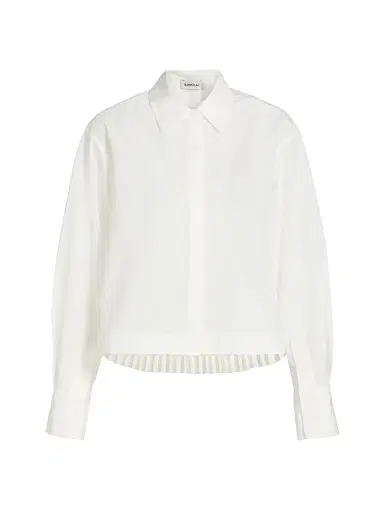 Simkhai Women's Kacey Lace Cotton Button-Front Shirt - Ivory - Size XS | Thumbnail 1