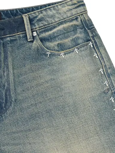 RTA Men's Exodus Gustavo Denim Bermuda Shorts - Dawn Wave - Size 33 | Thumbnail 3 RTA Men's Exodus Gustavo Denim Bermuda Shorts - Dawn Wave - Size 33 | Thumbnail 3