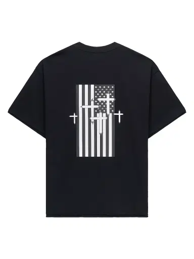 RTA Men's Exodus Elian Double Layered T-Shirt - Black Rta Flag | Thumbnail 2