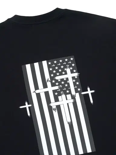 RTA Men's Exodus Elian Double Layered T-Shirt - Black Rta Flag | Thumbnail 4