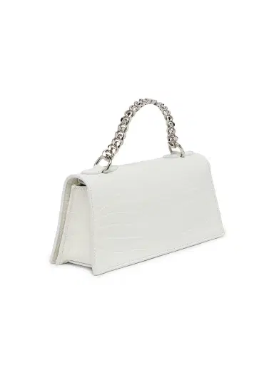 Alexander McQueen Women's Mini Jewelled Croc-Embossed Leather Shoulder Bag - White Multi | Thumbnail 7 Alexander McQueen Women's Mini Jewelled Croc-Embossed Leather Shoulder Bag - White Multi | Thumbnail 7