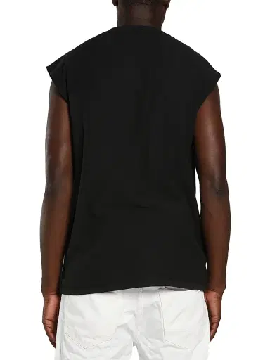 Purple Brand Men's Graphic Cotton Sleeveless T-Shirt - Black | Thumbnail 2