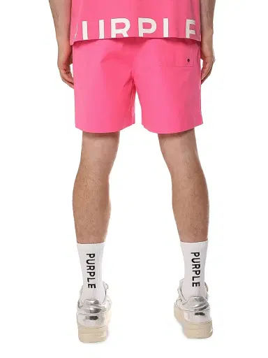 Purple Brand Men's All Around Logo Shorts | Thumbnail 2 Purple Brand Men's All Around Logo Shorts | Thumbnail 2