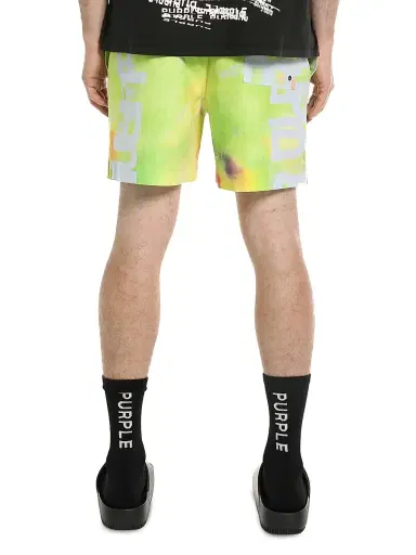 Purple Brand Men's All Around Logo Shorts - Green And Lavender - Size XXL | Thumbnail 2