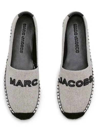 Marc Jacobs Women's Logo Cotton Espadrilles - Ivory Black - Size 5 | Thumbnail 3 Marc Jacobs Women's Logo Cotton Espadrilles - Ivory Black - Size 5 | Thumbnail 3
