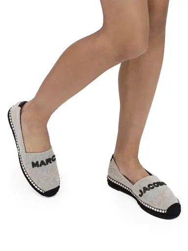 Marc Jacobs Women's Logo Cotton Espadrilles - Ivory Black - Size 5 | Thumbnail 4 Marc Jacobs Women's Logo Cotton Espadrilles - Ivory Black - Size 5 | Thumbnail 4