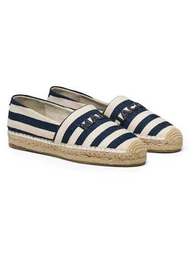 Marc Jacobs Women's Logo Striped Cotton Espadrilles - Blue Sea Multi - Size 5 | Thumbnail 2