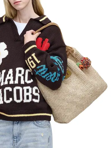 Marc Jacobs Women's The Woven Cristina Tote Bag - Natural | Thumbnail 2
