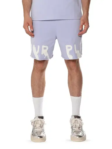 Purple Brand Men's Logo Fleece Elasticized Shorts - Purple | Thumbnail 1