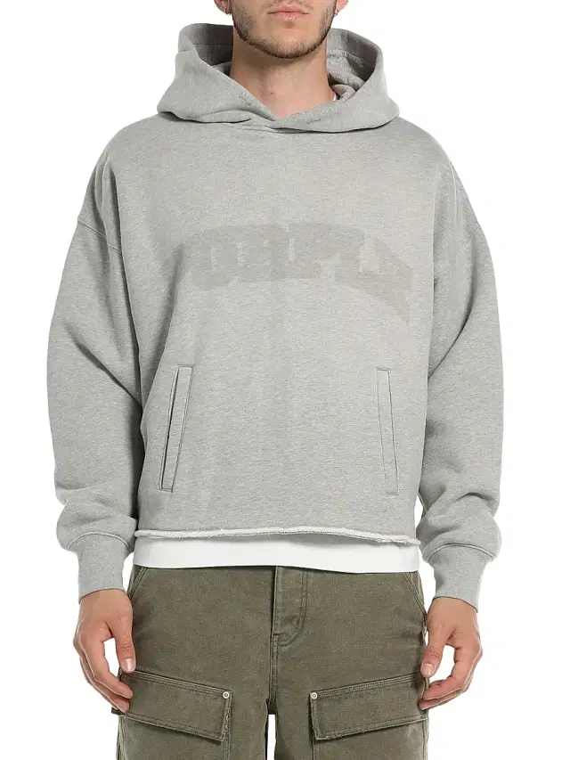 Men's Logo Fleece Oversized Hoodie - Grey