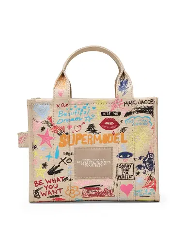 Marc Jacobs Women's The Punk Scribble Canvas Small Tote Bag | Thumbnail 4 Marc Jacobs Women's The Punk Scribble Canvas Small Tote Bag | Thumbnail 4