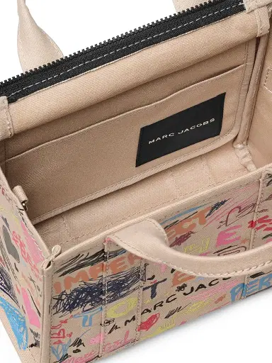 Marc Jacobs Women's The Punk Scribble Canvas Small Tote Bag | Thumbnail 7 Marc Jacobs Women's The Punk Scribble Canvas Small Tote Bag | Thumbnail 7
