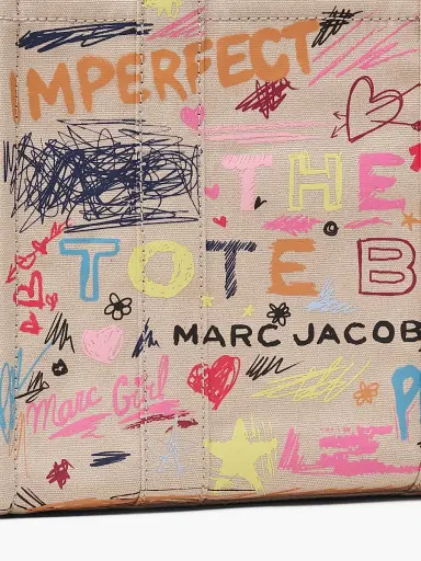 Marc Jacobs Women's The Punk Medium Scribble Canvas Tote Bag | Thumbnail 8 Marc Jacobs Women's The Punk Medium Scribble Canvas Tote Bag | Thumbnail 8