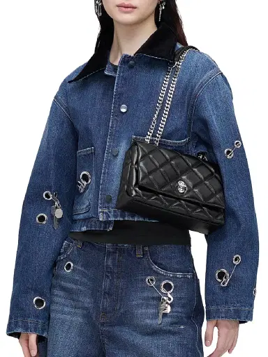 Marc Jacobs Women's The Slim Dual Quilted Convertible Shoulder Bag - Black | Thumbnail 3 Marc Jacobs Women's The Slim Dual Quilted Convertible Shoulder Bag - Black | Thumbnail 3