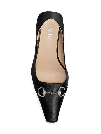 Gucci Women's La Famiglia Neo 55MM Horsebit Leather Pumps | Thumbnail 4 Gucci Women's La Famiglia Neo 55MM Horsebit Leather Pumps | Thumbnail 4