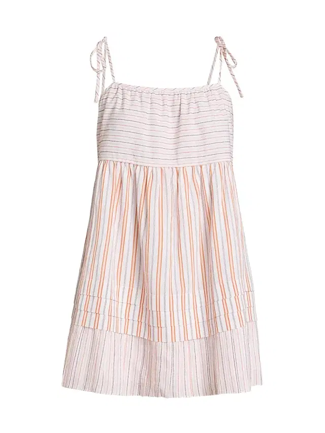 Women's Lacie Striped Minidress - Sunset Orange Stripe Combo