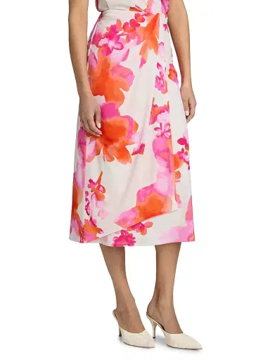 Ramy Brook Women's Brielle Floral Midi-Skirt | Thumbnail 4