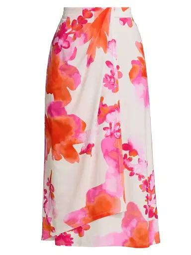 Ramy Brook Women's Brielle Floral Midi-Skirt | Thumbnail 1
