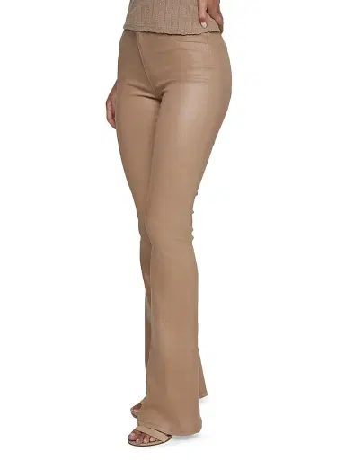 L'Agence Women's Marty Coated High-Rise Flare Jeans - Cappuccino Coated - Size 24 | Thumbnail 4