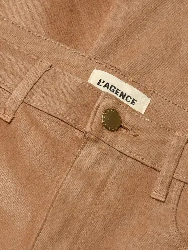 L'Agence Women's Marty Coated High-Rise Flare Jeans - Cappuccino Coated - Size 24 | Thumbnail 6