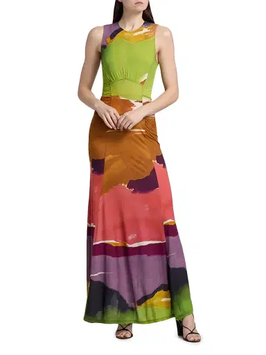 Ulla Johnson Women's Lana Printed Maxi Dress - Nature Abhors A Vacuum - Size Large | Thumbnail 3 Ulla Johnson Women's Lana Printed Maxi Dress - Nature Abhors A Vacuum - Size Large | Thumbnail 3