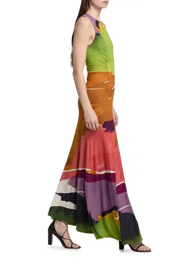 Ulla Johnson Women's Lana Printed Maxi Dress - Nature Abhors A Vacuum - Size Large | Thumbnail 4 Ulla Johnson Women's Lana Printed Maxi Dress - Nature Abhors A Vacuum - Size Large | Thumbnail 4