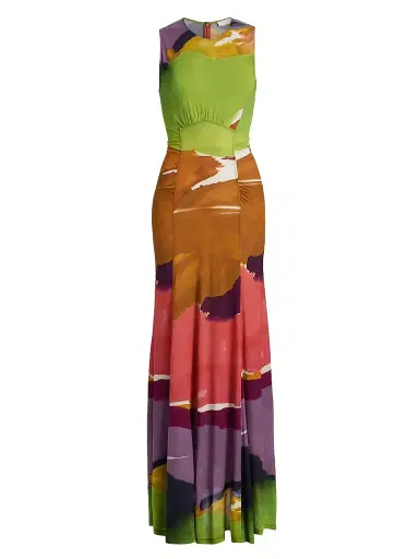Ulla Johnson Women's Lana Printed Maxi Dress - Nature Abhors A Vacuum - Size Large | Thumbnail 1 Ulla Johnson Women's Lana Printed Maxi Dress - Nature Abhors A Vacuum - Size Large | Thumbnail 1
