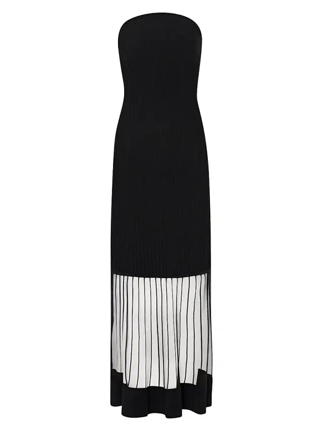 Milly Women's Dani Strapless Midi-Dress - Black