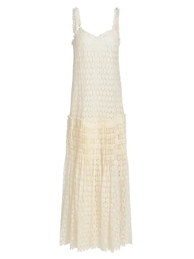 Women's Sigrid Cotton-Blend Lace Gown - Chalk