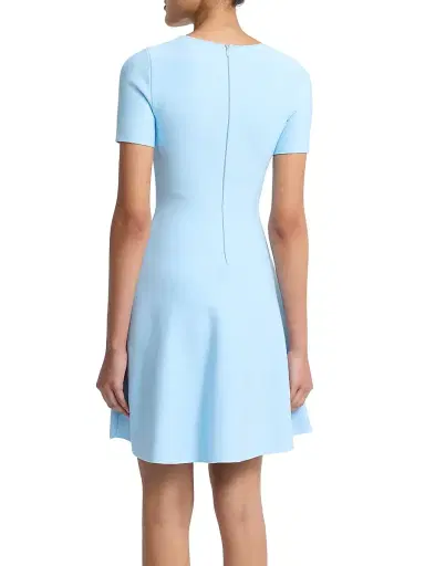 Oscar de la Renta Women's Porcelain Flower Embroidered Minidress - Cerulean | Thumbnail 5