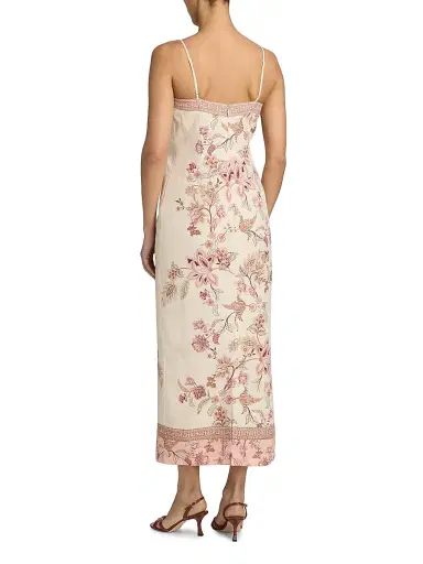 Hemant & Nandita Women's Floral Sheath Midi-Dress | Thumbnail 5 Hemant & Nandita Women's Floral Sheath Midi-Dress | Thumbnail 5