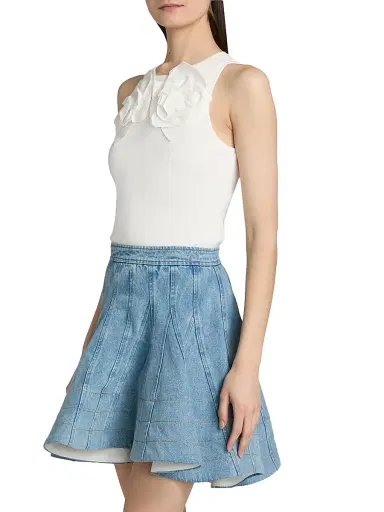 Aknvas Women's Camille Flower Appliqué Cotton Tank | Thumbnail 4 Aknvas Women's Camille Flower Appliqué Cotton Tank | Thumbnail 4