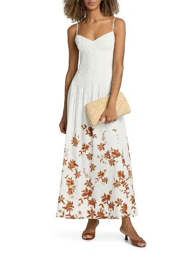 Hemant & Nandita Women's Floral Cotton Maxi Dress | Thumbnail 3