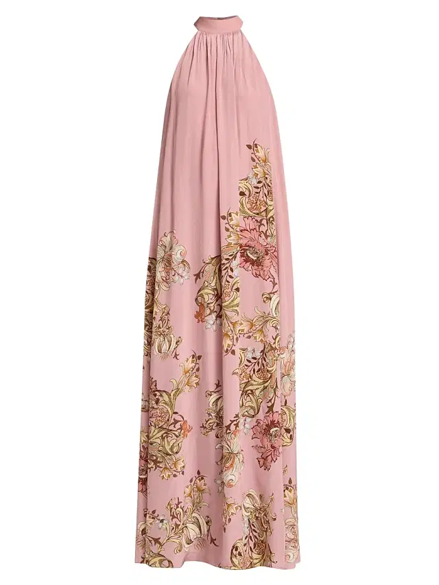 Women's Sula Floral A-Line Gown - Dusty Pink