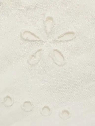 Hemant & Nandita Women's Broderie Anglaise Halterneck Bralette Top - White - Size XL | Thumbnail 7