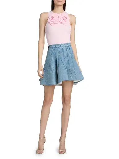 Aknvas Women's Camille Floral Appliqué Cotton Tank | Thumbnail 2 Aknvas Women's Camille Floral Appliqué Cotton Tank | Thumbnail 2