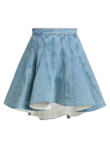 AKNVAS Women's Kalle Denim A-Line Miniskirt - Sky Blue Denim | Thumbnail 1 AKNVAS Women's Kalle Denim A-Line Miniskirt - Sky Blue Denim | Thumbnail 1