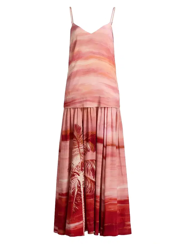 Women's Asma Printed Sleeveless Maxi Dress