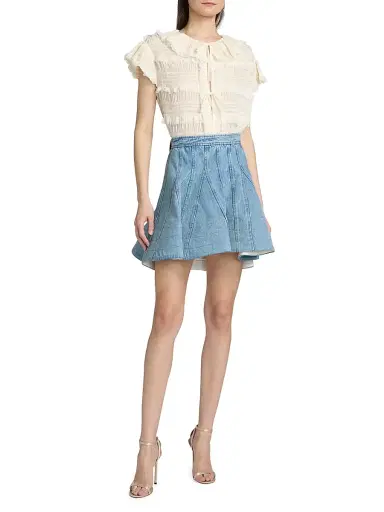 Aknvas Women's Audra Ruffled Tie-Front Blouse | Thumbnail 2 Aknvas Women's Audra Ruffled Tie-Front Blouse | Thumbnail 2