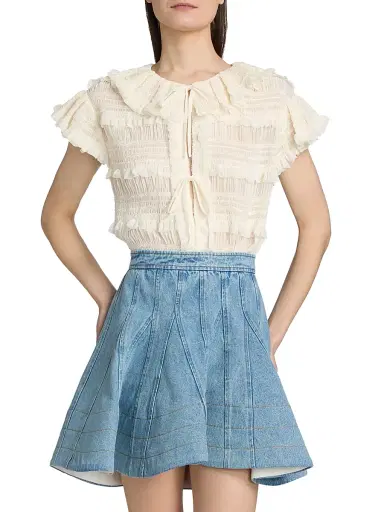 Aknvas Women's Audra Ruffled Tie-Front Blouse | Thumbnail 3 Aknvas Women's Audra Ruffled Tie-Front Blouse | Thumbnail 3