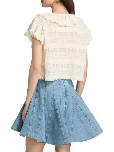 Aknvas Women's Audra Ruffled Tie-Front Blouse | Thumbnail 5 Aknvas Women's Audra Ruffled Tie-Front Blouse | Thumbnail 5