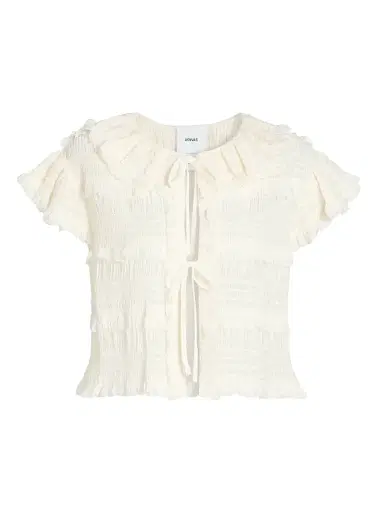 Aknvas Women's Audra Ruffled Tie-Front Blouse | Thumbnail 1 Aknvas Women's Audra Ruffled Tie-Front Blouse | Thumbnail 1