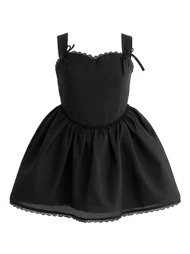 Tulleen Girl's Belgata Dress - Black