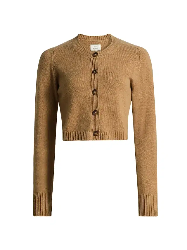 Women's Zephir Cropped Cardigan - Camel