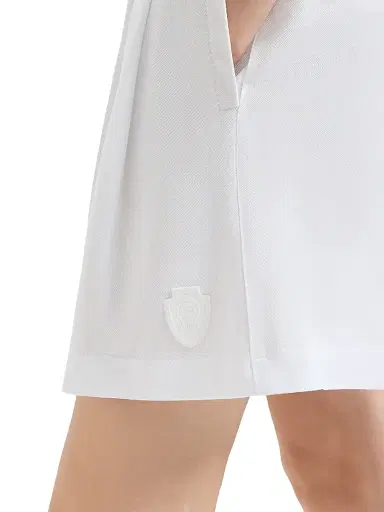 Brunello Cucinelli Women's Stretch Cotton Piqué Active Shorts with Logo - White - Size 10 | Thumbnail 5