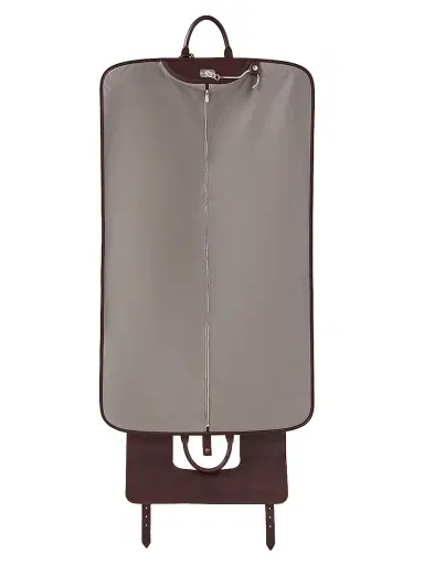 Brunello Cucinelli Men's Calfskin Suit Carrier - Burgundy | Thumbnail 4 Brunello Cucinelli Men's Calfskin Suit Carrier - Burgundy | Thumbnail 4