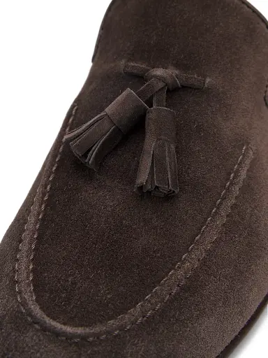 Brunello Cucinelli Men's Almond Toe Suede Loafers - Brown - Size 12.5 | Thumbnail 5 Brunello Cucinelli Men's Almond Toe Suede Loafers - Brown - Size 12.5 | Thumbnail 5