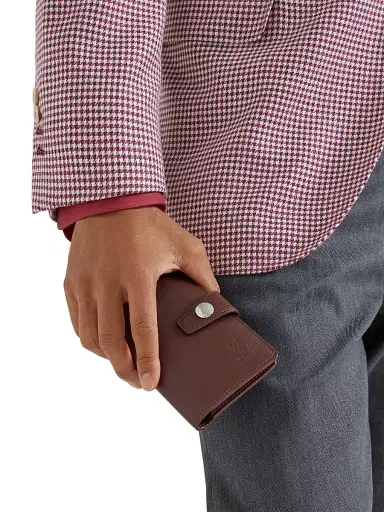 Brunello Cucinelli Men's Smooth Calfskin Wallet with Zipper | Thumbnail 2 Brunello Cucinelli Men's Smooth Calfskin Wallet with Zipper | Thumbnail 2