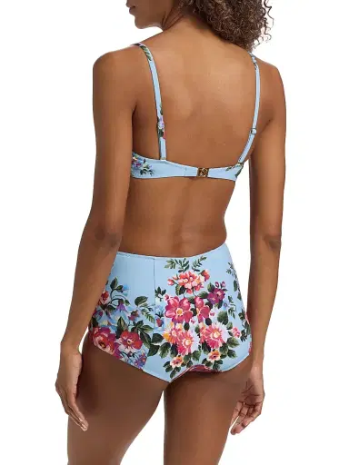 Dolce & Gabbana Women's Floral Bouquet Print Retro Bikini - Blue Floral - Size XL | Thumbnail 4